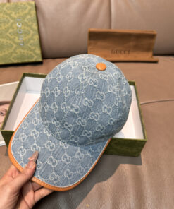 上質Gucciグッチキャンバス×本牛革ダブルGメタルロゴ ベースボールキャップGucci26-28