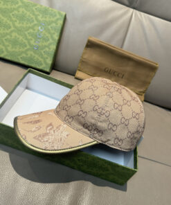 Alternative view of 上質Gucciグッチキャンバス×本牛革ダブルGメタルロゴ ベースボールキャップGucci26-03