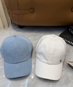 CHANELシャネル上質インポートウール×本牛革ダブルC暗紋 ベースボールキャップCHANEL-31