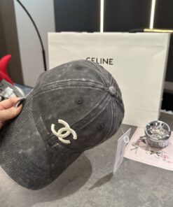 Alternative view of CHANELシャネル上質インポートウール×本牛革ダブルC暗紋 ベースボールキャップCHANEL-42