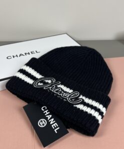 CHANELシャネル上質インポートウール×本牛革ダブルC暗紋 ベースボールキャップCHANEL-34