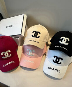 CHANELシャネル上質インポートウール×本牛革ダブルC暗紋 ベースボールキャップCHANEL-25