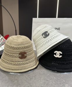 CHANELシャネル上質インポートウール×本牛革ダブルC暗紋 ベースボールキャップCHANEL-04