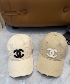 Alternative view of CHANELシャネル上質インポートウール×本牛革ダブルC暗紋 ベースボールキャップCHANEL-02