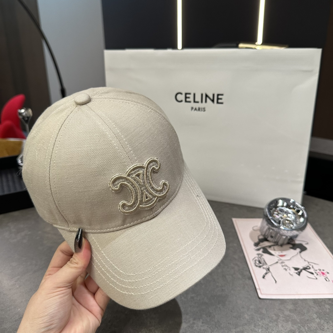 セリーヌCELINEフレンチ・ラグジュアリーな凱旋門刺繍キャップ (CELIN-L026-28)