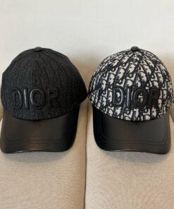 Christian Diorクリスチャンディオール キャンバス×本牛革ベースボールキャップ DIOR-0609