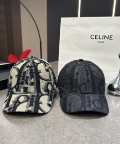 Christian Diorクリスチャンディオール キャンバス×本牛革ベースボールキャップ DIOR-0608