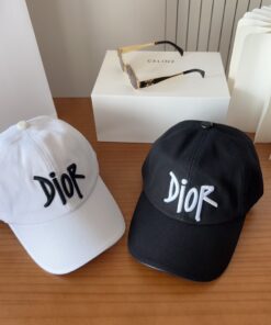 Christian Diorクリスチャンディオール キャンバス×本牛革ベースボールキャップ DIOR-0606