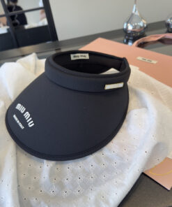 MiuMiuミュウミュウ サンバイザー ベースボールキャップ ワークキャップバケットハットダメージ加工キャップmiumiu628