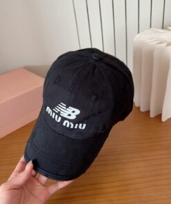 MiuMiuミュウミュウ サンバイザー ベースボールキャップ ワークキャップバケットハットダメージ加工キャップmiumiu614