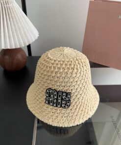 MiuMiuミュウミュウ サンバイザー ベースボールキャップ ワークキャップバケットハットダメージ加工キャップmiumiu606