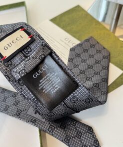 Alternative view of GUCCIグッチ最高峰シルク クラシック 小Gロゴ ジャガード ネクタイ 手縫い仕立て545078 4E002-24