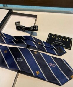 Alternative view of GUCCIグッチ最高峰シルク クラシック 小Gロゴ ジャガード ネクタイ 手縫い仕立て545078 4E002-2