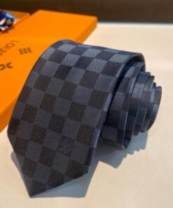 最高峰ルイヴィトンLouis Vuittonシルク クラシック ダミエ柄 同色ジャガード ネクタイ M90739-04