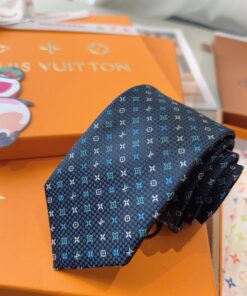 最高峰ルイヴィトンLouis Vuittonシルク クラシック ダミエ柄 同色ジャガード ネクタイ M90739-23